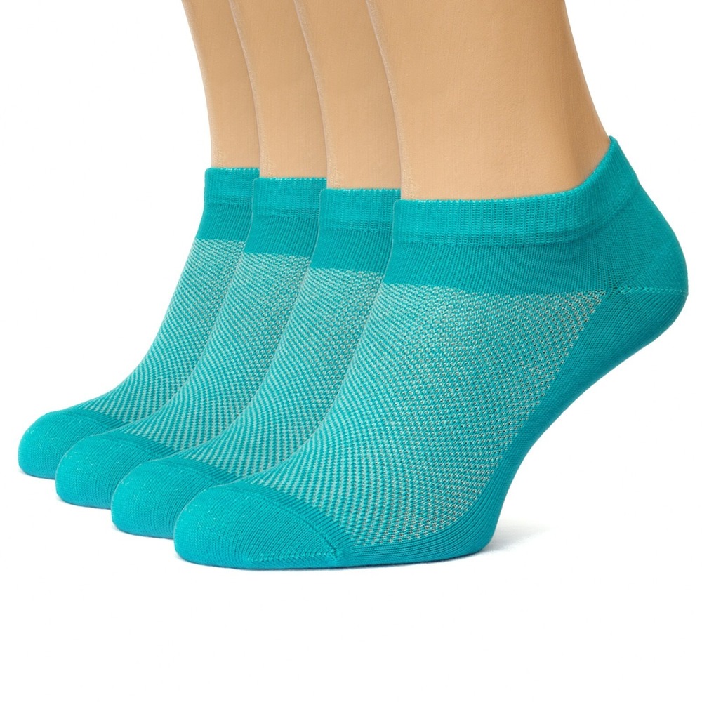 DUNA Mint Thin Breathable Cotton Low Cut Ankle Running socks for Women Men, 4pcs